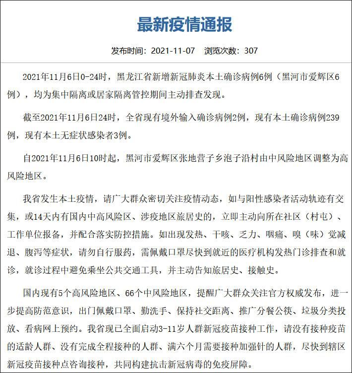 黑龙江黑河今冬新增破22/黑龙江黑河新冠情况
